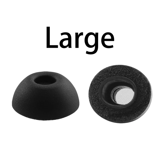Alt view image 5 of 5 - Memory Foam Ear Tips for AirPods Pro 3rd Generation 2025, Ultimate Comfort, Replacement Ear Tips for AirPods Pro 3 Earbuds, 3 Pairs (Black, Large)