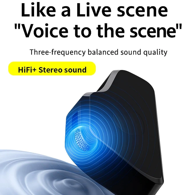 Alt view image 6 of 7 - Bluetooth Speaker Clip-On Glasses Open-Ear Speaker Touch Control Directional Sound Privacy Call for Driving Cycling Outdoor Sports Compatible with Sunglasses Normal Glasses