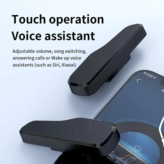 Alt view image 7 of 7 - Bluetooth Speaker Clip-On Glasses Open-Ear Speaker Touch Control Directional Sound Privacy Call for Driving Cycling Outdoor Sports Compatible with Sunglasses Normal Glasses