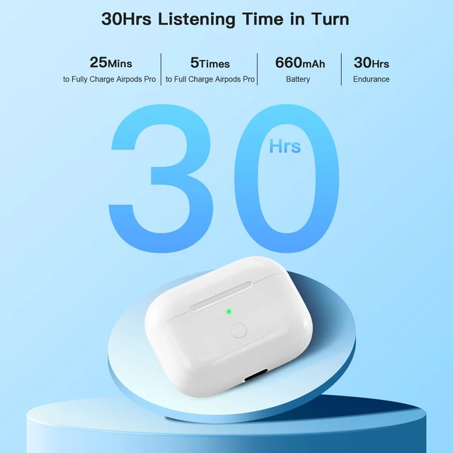 Alt view image 3 of 7 - Wireless Charging Case Compatible with AirPod Pro 2 1, Air Pod Pro 2 1 Charger Case Replacement with Bluetooth Pairing Sync Button, No Earbuds,USB-C Charging