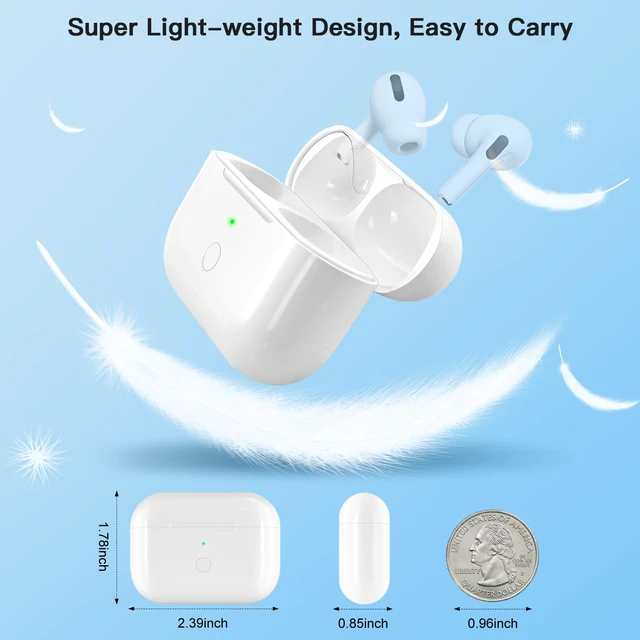Alt view image 6 of 7 - Wireless Charging Case Compatible with AirPod Pro 2 1, Air Pod Pro 2 1 Charger Case Replacement with Bluetooth Pairing Sync Button, No Earbuds,USB-C Charging