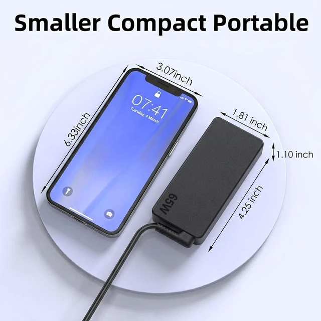 Alt view image 2 of 7 - 65W USB C Charger Compatible with LG Gram 14 15 16 17 Laptop Fit for 17Z90T 17Z90TL 17Z90R-Q 17Z90TP 16Z90TL 16Z90T 16Z90S 16Z90R-Q 16T90TP 16Z90TP 16Z90TS 15UB50T
