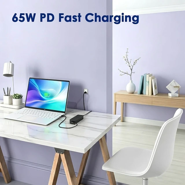 Alt view image 6 of 7 - 65W USB C Charger Compatible with LG Gram 14 15 16 17 Laptop Fit for 17Z90T 17Z90TL 17Z90R-Q 17Z90TP 16Z90TL 16Z90T 16Z90S 16Z90R-Q 16T90TP 16Z90TP 16Z90TS 15UB50T