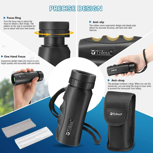 Alt view image 7 of 7 - Monocular Telescope Nature 10x25 for Hiking and Wildlife Viewing Pocket Sized Monocular, Multi-Coated Optics, 25mm Objective Lens, BaK-7 Prism, Lightweight for Outdoor, Waterproof & Fogproof