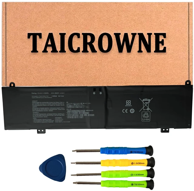 Main image of 90Wh C41N2013 Laptop Battery Replacement for Asus Rog Strix G15 G513 G513R G513IR G513IM G513QM G513QR G513QY G17 RTX 3070 G713 G713R G713QR G713QM Series Notebook Black 15.4V 5845mAh