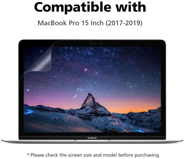 Alt view image 2 of 6 - Anti Blue Light Matte Screen Protector for MacBook Pro 15" (2017-2019) Anti-Glare Reducing Eye Fatigue with Blue Light Blocking Filter