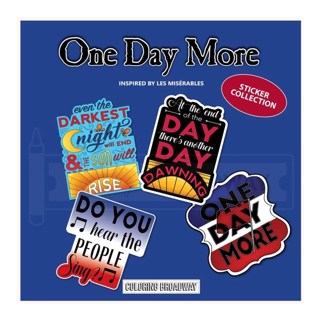 Alt view image 6 of 7 - Les Miserables Inspired Stickers (Set of 4) One Day More Collection, Broadway Musical Merchandise, Die-Cut & Bubble Free Vinyl, Ideal Gift for Theatre Lovers