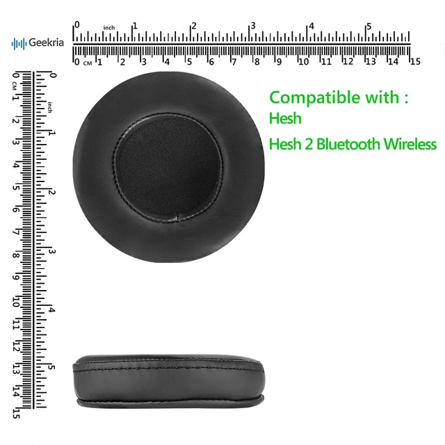 Alt view image 6 of 6 - Replacement Ear Pads Compatible with Skullcandy Hesh, Hesh 2, Hesh 2 Wireless Headphones, Easy to Install Memory Foam Ear Cushions with Installation Video (Black)