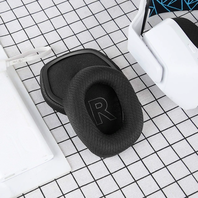 Alt view image 7 of 7 - Mesh Replacement Ear Pads for Logitech G733 G535 G335, Black High-Density Memory Foam, Secure Earcup Groove Fit, 4-Step Installation Tool Included, 1 Pair, Video Guide