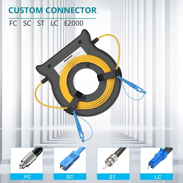 Alt view image 7 of 7 - FTTH OTDR Launch Cable Box SC/APC-SC/APC 500M SingleMode SM G652D Fiber Cable 9/125um Dead Zone Eliminator OTDR Patch Cord Fiber Ring