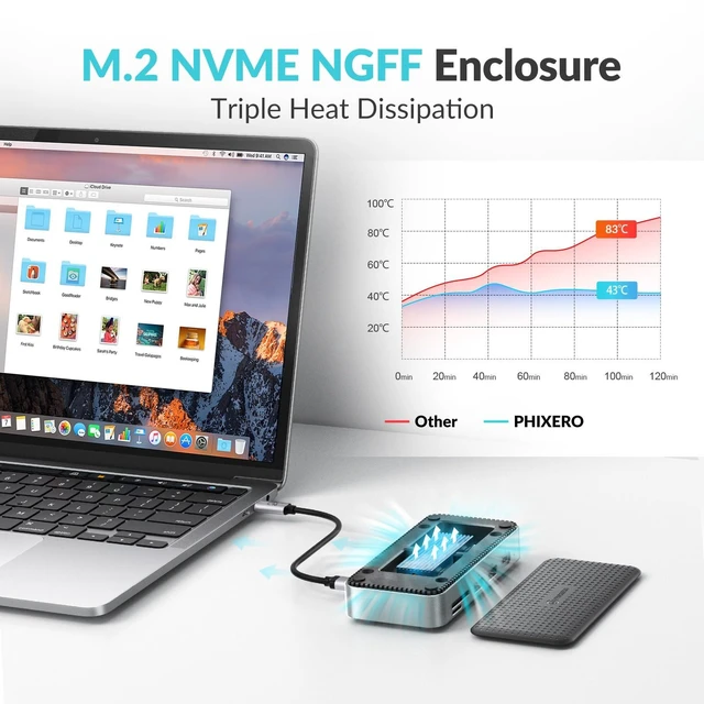 Alt view image 4 of 7 - 11-in-1 Docking Station with M.2 NVME SATA SSD Enclosure, USB-C Hub with 10 Gbps USB-C/A Data Ports, 4K HDMI, PD 100W, 2* USB 3.0 Data, 1000M Ethernet, MicroSD & TF, for Laptop and More