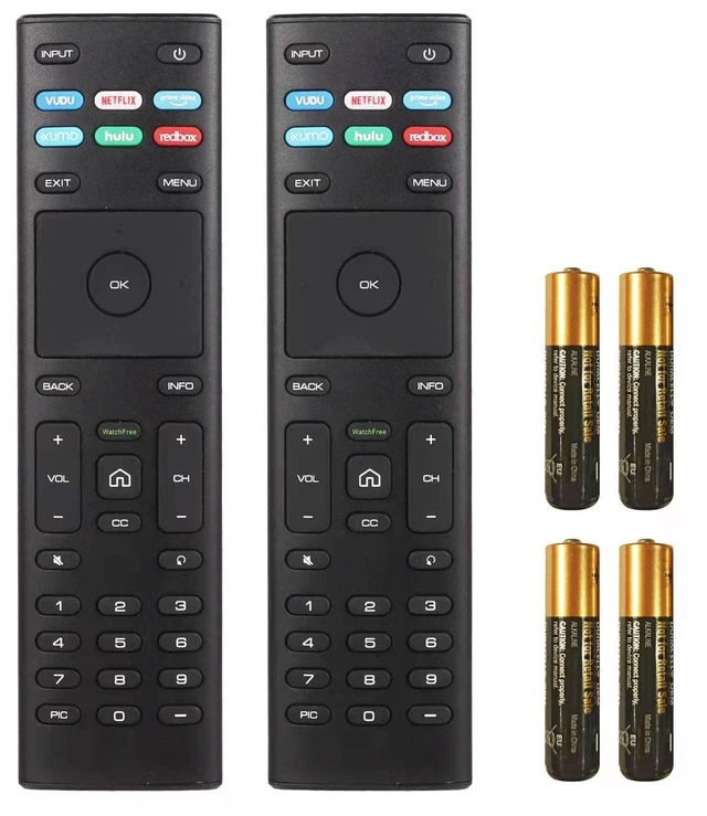 Main image of 2 Packs XRT136 Replaced Watchfree Remote Control for VIZIO Smart TV D-Series M-Series P-Series V-Series with VUDU Netflix PrimeVideo Xumo Hulu Redbox (with Batteries)