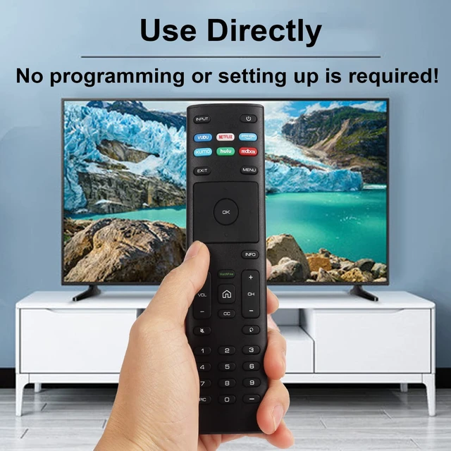 Alt view image 3 of 6 - 2 Packs XRT136 Replaced Watchfree Remote Control for VIZIO Smart TV D-Series M-Series P-Series V-Series with VUDU Netflix PrimeVideo Xumo Hulu Redbox (with Batteries)