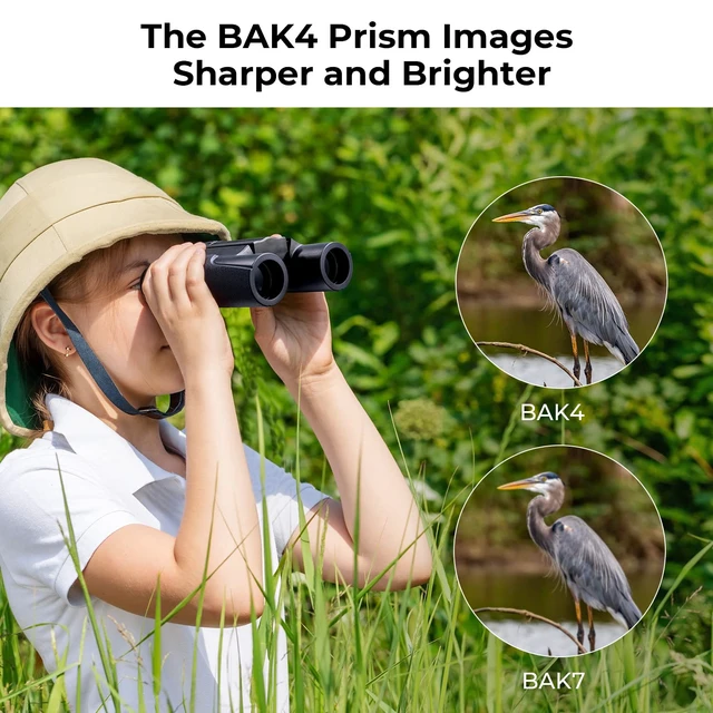 Alt view image 4 of 7 - 10x25 Compact Binoculars for Kids and Adults, with BAK4 Prism, FMC Lens, IP65 Waterproof & Neck Strap for Bird Watching Hunting Travel Camping Stargazing