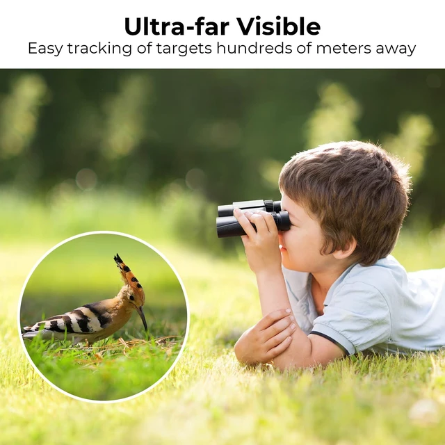 Alt view image 6 of 7 - 10x25 Compact Binoculars for Kids and Adults, with BAK4 Prism, FMC Lens, IP65 Waterproof & Neck Strap for Bird Watching Hunting Travel Camping Stargazing