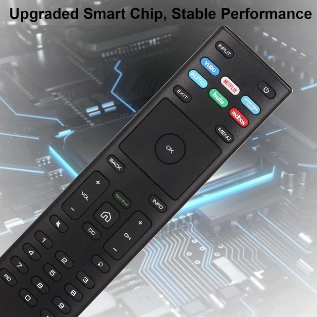 Alt view image 4 of 6 - 2 Packs XRT136 Replaced Watchfree Remote Control for VIZIO Smart TV D-Series M-Series P-Series V-Series with VUDU Netflix PrimeVideo Xumo Hulu Redbox (with Batteries)