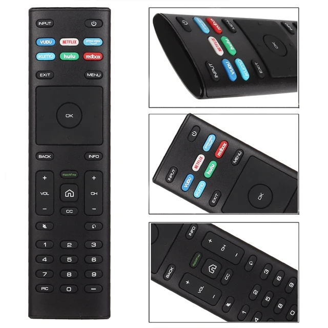 Alt view image 5 of 6 - 2 Packs XRT136 Replaced Watchfree Remote Control for VIZIO Smart TV D-Series M-Series P-Series V-Series with VUDU Netflix PrimeVideo Xumo Hulu Redbox (with Batteries)