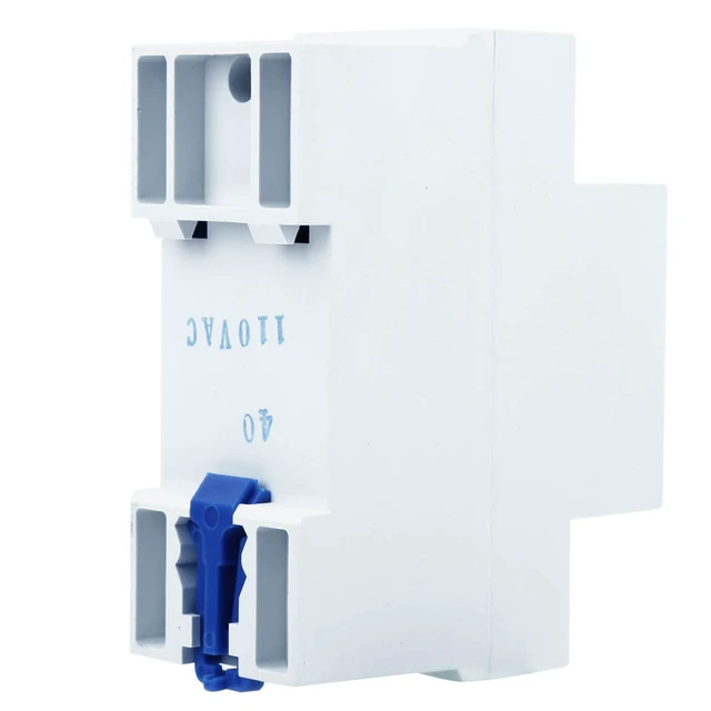 Alt view image 7 of 7 - Adjustable Voltage Protector, 80A 100-130VAC LCD DIN Rail Over Under Voltage Monitor, Trip Settings, Plastic Housing, Fault Reset Delay, Industrial Equipment