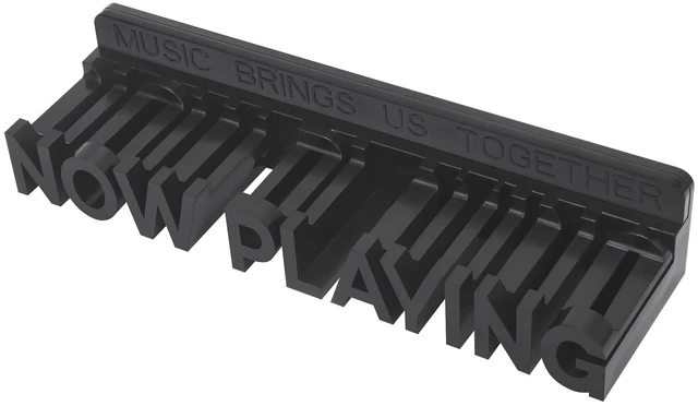 Main image of Premium Wall-Mounted Vinyl Record Shelf, Floating Now Playing Holder for Vinyl Collectors - Home & Office Décor, Record Store Display (3D Design Black)