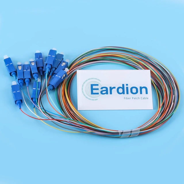 Alt view image 5 of 7 - SC/UPC Fiber Optic Pigtail, 1.5 Meters 12 Strand Single Mode SC/UPC Fiber Optic Pigtail, Color Coded Pigtail Strand for Networks Communication System