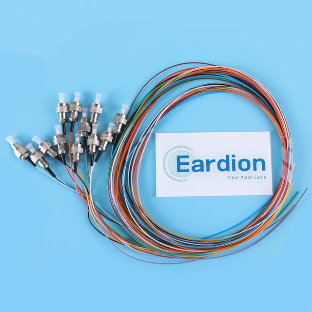 Alt view image 5 of 7 - FC/UPC Fiber Optic Pigtail, 1.5 Meter 12 Strand FC-UPC SingleMode 9/125 Fiber Pigtail, Color Coded Fiber Optic Pigtail Strand-0.9mm for Networks Communication System