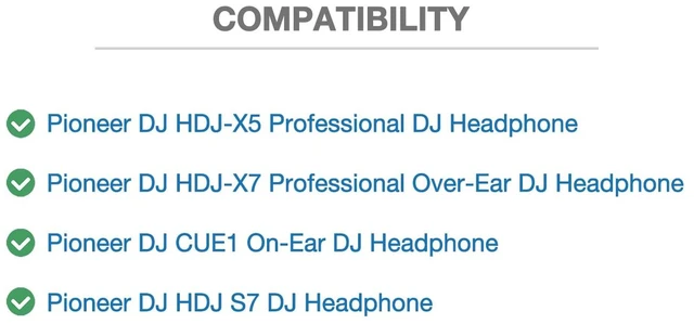 Alt view image 4 of 7 - Long Steps Cable Compatible with Pioneer HDJ X5 X7 S7 CUE1 DJ Headphone Length 2m 6.5feet Soft Nylon Lightweight Includes 1/4" 6.35mm Adapter