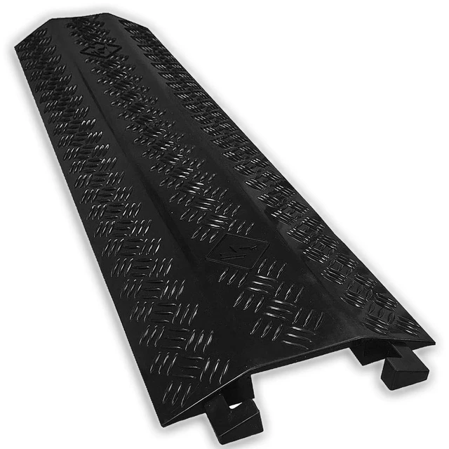 Main image of Runner PVC Drop Over Cable Ramp - Single Channel - Black