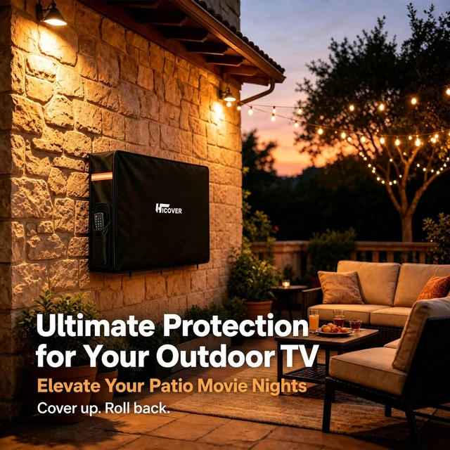 Alt view image 7 of 7 - Outdoor Waterproof TV Cover 1200D Oxford,For Outside Screen 60-65 inch TV Rollable front with zippers outdoor TV Weatherproof cover with Remote Pocket,designed for outdoor use TV cover