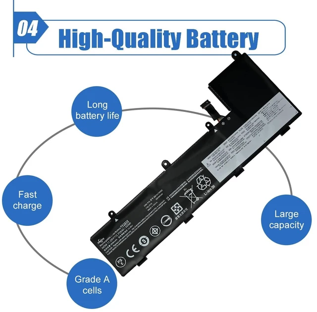 Alt view image 5 of 6 - 00HW044 SB10J78992 Battery for Lenovo ThinkPad Yoga 11E 3rd Gen 11E 20G8-S03400 Series 00HW043 SB10J78991 00HW042 SB10J7899 11.25V 42Wh/3735mAh