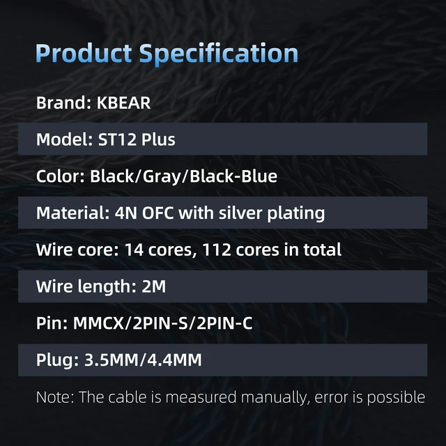 Alt view image 7 of 7 - ZS10 Pro 2M Long In Ear Monitor IEM Earphone Cable,KBEAR ST12 PLUS Headphone,4N high-purity ofc silver-plated Upgrade Earphones Wire Cable for ZS10 PRO X ZSN PRO X AS24 (2PIN 3.5, Silver, 2.0m)