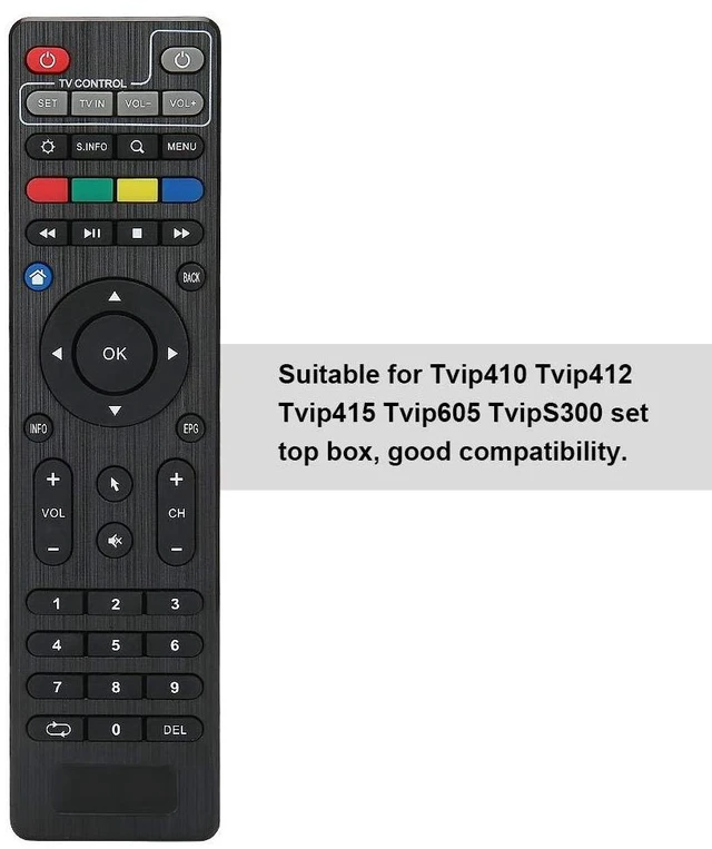 Alt view image 6 of 7 - TV Set-top Box Remote Control Controller Replacement, for Tvip 410 Tvip 412 Tvip 415 Tvip 605 Tvip S300 Set Top Box, More Than 10m/33ft Remote Control Distance