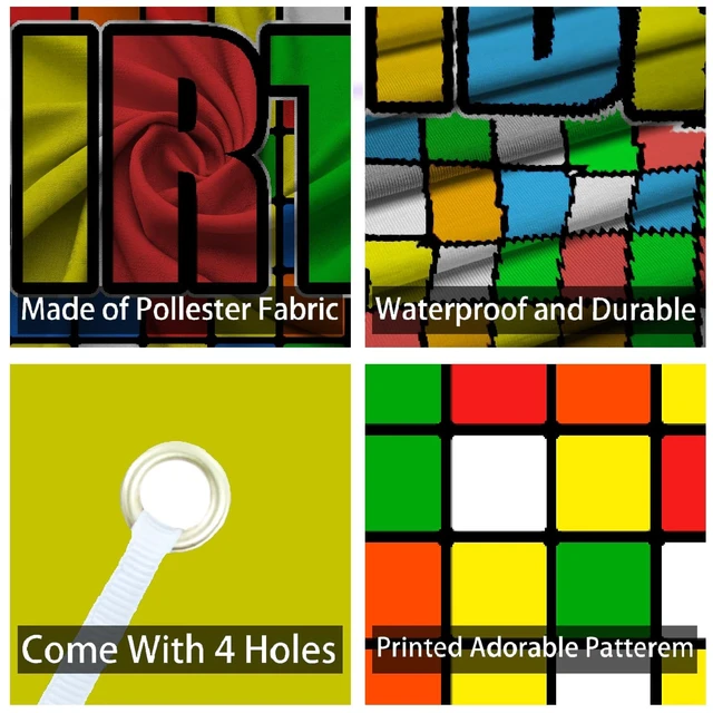 Alt view image 7 of 7 - Colorful Cube Birthday Party Backdrop Banner Puzzle Game Themed Wall Decoration Colorful Plaid Block Backdrop for Boys Girls Birthday Party Photo Photography Prop Booth Background 70.9x47.2in