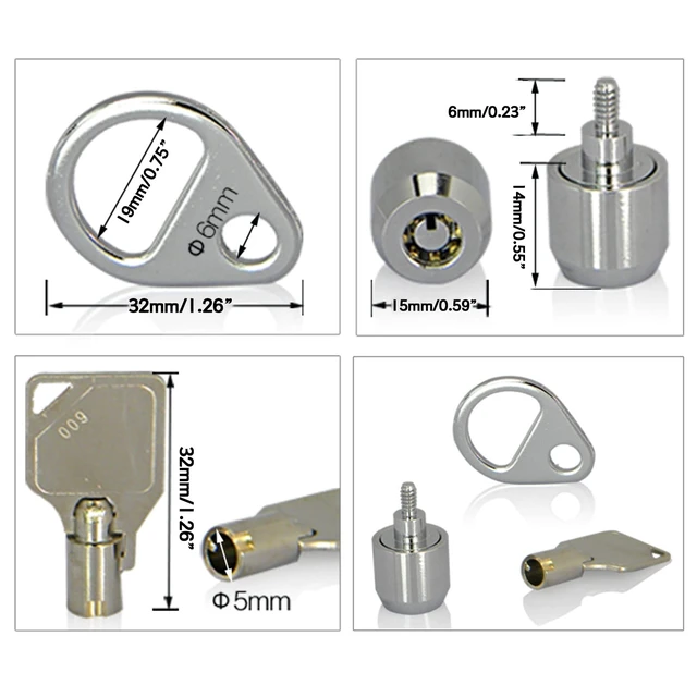 Alt view image 3 of 7 - Silver Metal Desktop Computer Lock with Key, Anti-Theft, Modern Style, Works with Most Desktops & Docking Stations