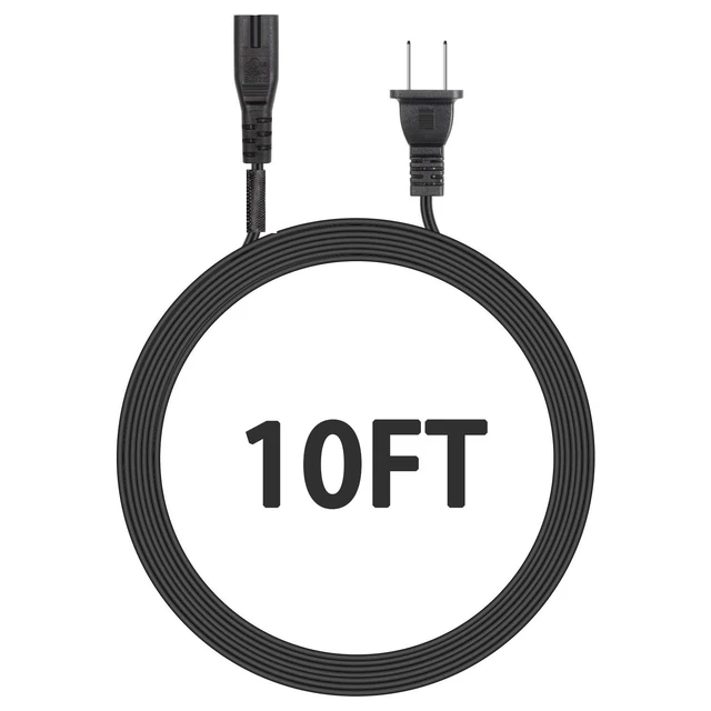 Alt view image 6 of 6 - 10FT 2 Prong Power Cable for NOCO, BONAI, EBL Smart Battery Charger Cord 10FT 2 Prong Power Cable