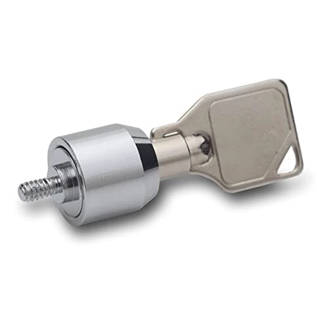 Alt view image 7 of 7 - Silver Metal Desktop Computer Lock with Key, Anti-Theft, Modern Style, Works with Most Desktops & Docking Stations