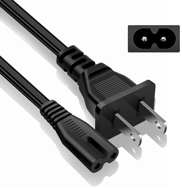 Main image of 6FT 2 Prong Power Cable for NOCO,BONAI,EBL Smart Battery Charger Power Cord 6FT 2 Prong Power Cable