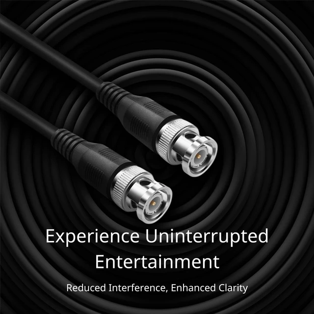 Alt view image 4 of 6 - RG6 BNC Cable, 75 Ohm Male to Male Coaxial Cable for HD-SDI, 35FT Heavy Shielding and Oxygen-Free Copper Support Clear Signal Transfer for Sdi, Cctv, Broadcast, Radio, and Test Equipment
