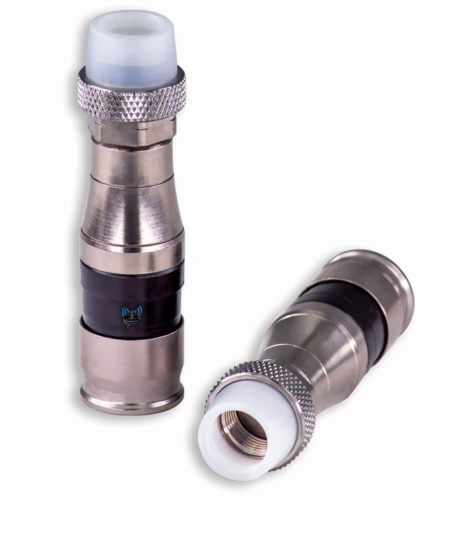 Main image of Indoor/Outdoor Coaxial F-Type Fittings Weather-Seal Connectors for RG-11 Coax Cables Pack of 25 Pcs