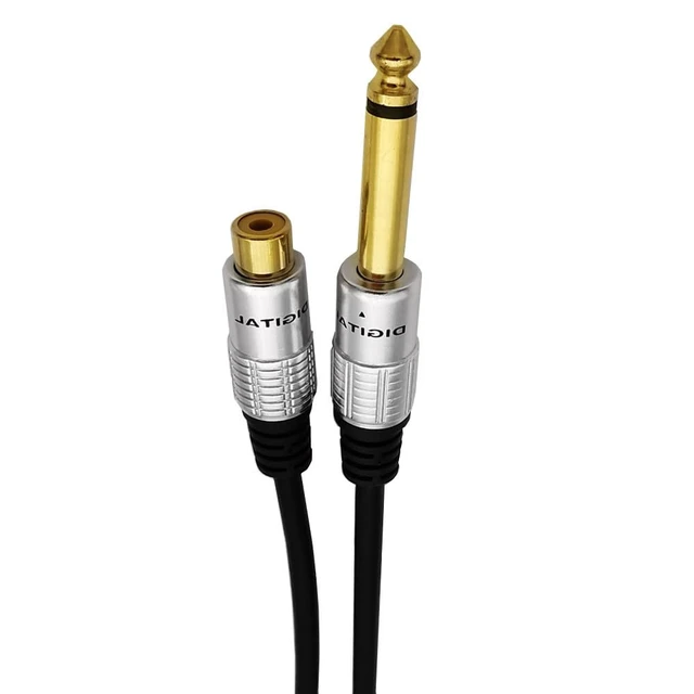 Alt view image 2 of 4 - 6.35mm to RCA, RCA to 1/4 Mono TS Cable, Gold Plated 6.35mm Mono Female to RCA Male Audio Interconnect Cable 6Feet/1.8M