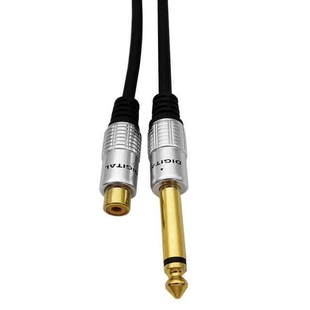 Alt view image 4 of 4 - 6.35mm to RCA, RCA to 1/4 Mono TS Cable, Gold Plated 6.35mm Mono Female to RCA Male Audio Interconnect Cable 6Feet/1.8M
