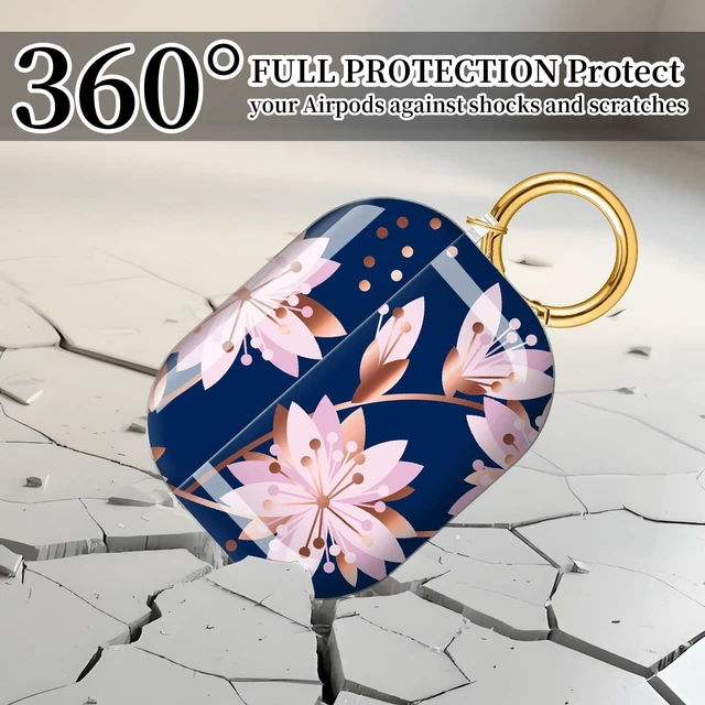 Alt view image 3 of 6 - for AirPods Pro 3 Case 2025 Cute Patterns Soft TPU Cover-Pink Flowers Compatible with AirPod Pro 3rd Generation Shell with Rose Gold Keychain for Women Men- Shockproof Scratch & Dust Resistant