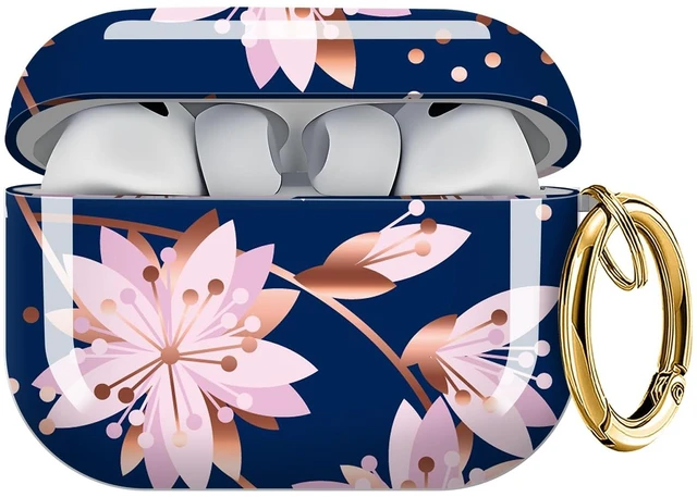 Main image of for AirPods Pro 3 Case 2025 Cute Patterns Soft TPU Cover-Pink Flowers Compatible with AirPod Pro 3rd Generation Shell with Rose Gold Keychain for Women Men- Shockproof Scratch & Dust Resistant