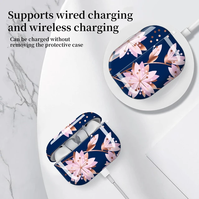 Alt view image 5 of 6 - for AirPods Pro 3 Case 2025 Cute Patterns Soft TPU Cover-Pink Flowers Compatible with AirPod Pro 3rd Generation Shell with Rose Gold Keychain for Women Men- Shockproof Scratch & Dust Resistant