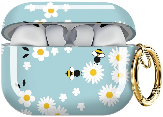 Main image of for AirPods Pro 3 Case 2025 Cute Patterns Soft TPU Cover-Cute bee Compatible with AirPod Pro 3rd Generation Shell with Rose Gold Keychain for Women Men- Shockproof Scratch & Dust Resistant