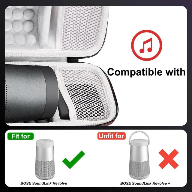Alt view image 2 of 7 - LTGEM Case for Bose SoundLink Revolve/Revolve II Bluetooth Speaker Hard EVA Shell, Water-Resistant, Shock Protection, Scratch-Resistant Interior, Portable Travel Storage Case Only