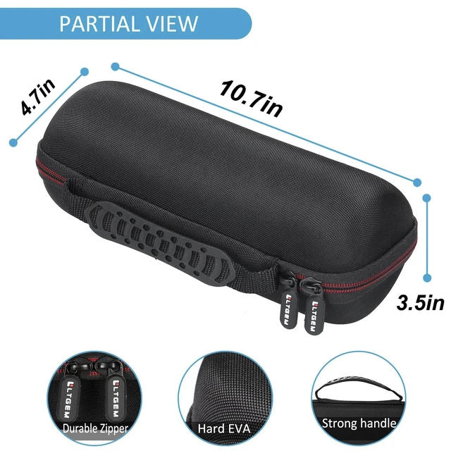 Alt view image 5 of 7 - LTGEM Case for Bose SoundLink Revolve/Revolve II Bluetooth Speaker Hard EVA Shell, Water-Resistant, Shock Protection, Scratch-Resistant Interior, Portable Travel Storage Case Only