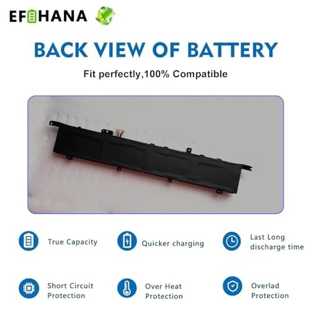 Alt view image 7 of 7 - C42N1846-1 C42N1846 Laptop Battery Replacement for Asus ZenBook Pro Duo UX581GV UX581LV UX581GV-XB74T UX581GV-H2001T UX581GV-H2001R UX581LV-H2002R Series 0B200-03490000 15.4V 62Wh 4038mAh