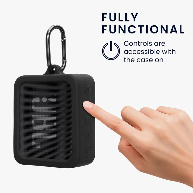 Alt view image 6 of 7 - Silicone Case for JBL Go Essential Case - Protective Cover for Mini Speaker - Sleeve Skin in Black