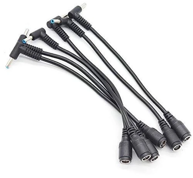 Main image of Dongle Tip Converter Adapter Cable Female 7.4mm to Smart Blue Tip for HP Old Laptop Charger for HP Stream Spectre Pavilion Envy Elitebook Split Chromebook with 4.5MM Smart Blue Tip Output - 6 Pcs