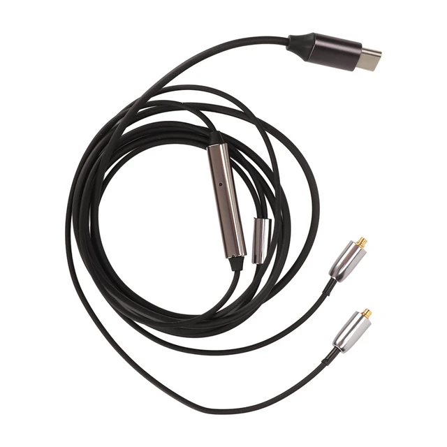 Alt view image 5 of 7 - Earphone Replacement Cable, USB C to MMCX Replacement Headphone Cable, Oxygen Copper Core Detachable Earphone Cables for SE215 315 535 846